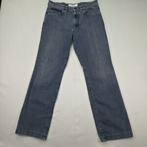Alberto Mens Comfort Fit Jeans 32x30 Blue Straight Leg Stretch Denim Casual